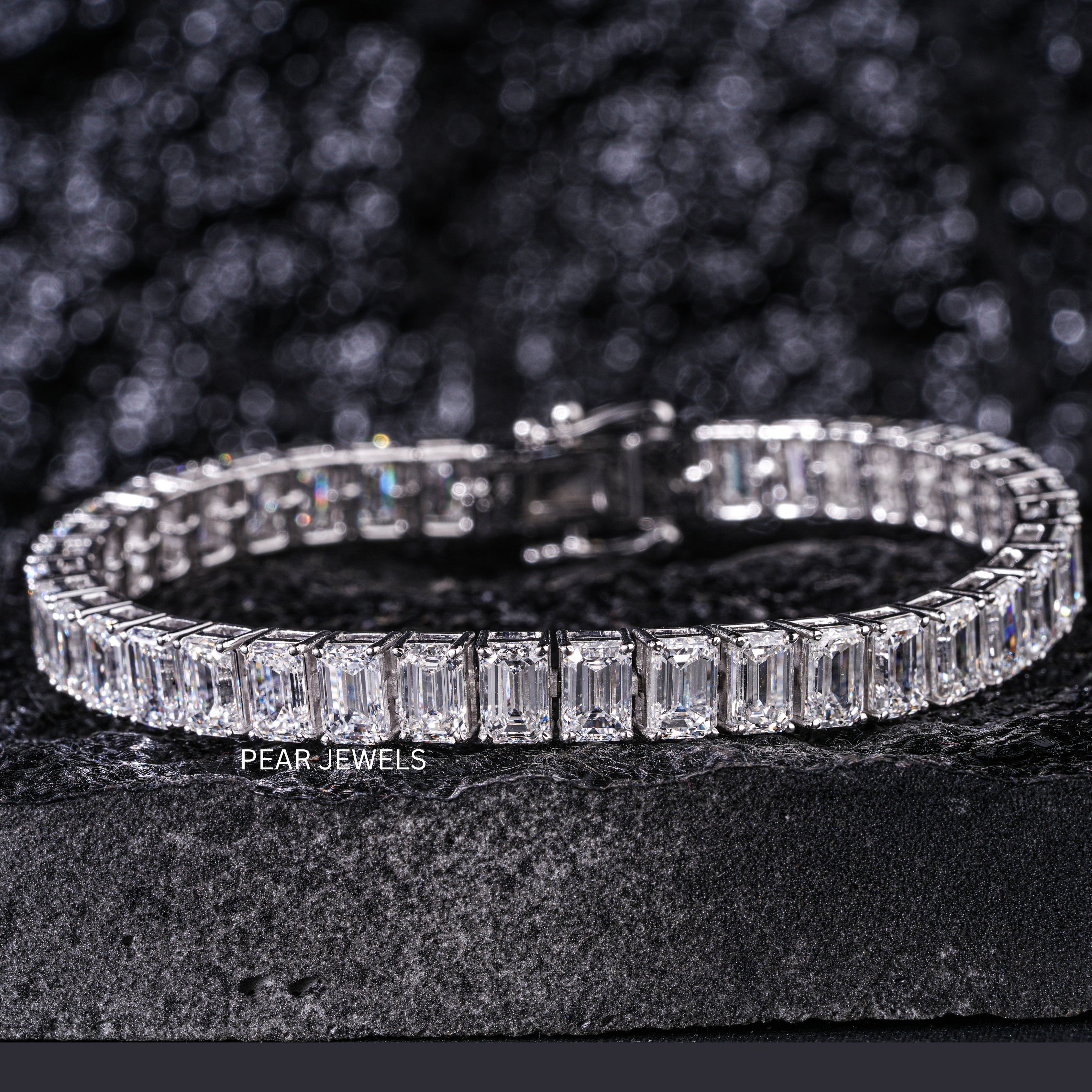 0.7ct Emerald Tennis Labgrown Diamond Bracelet - PearJewels Australia